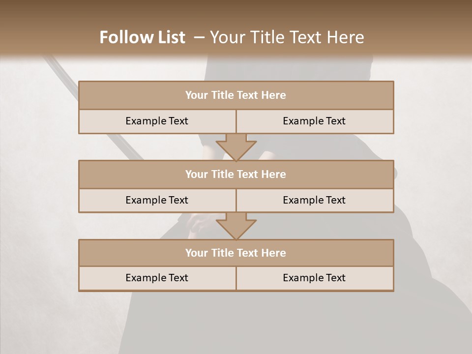 Swords Samurai Strength PowerPoint Template