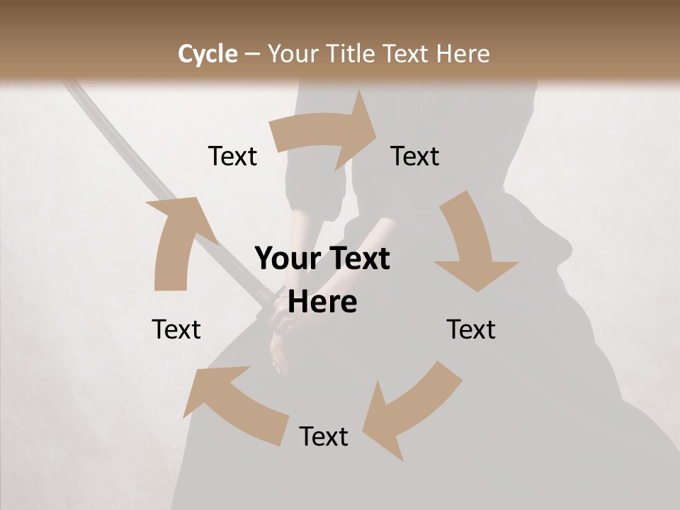 Swords Samurai Strength PowerPoint Template