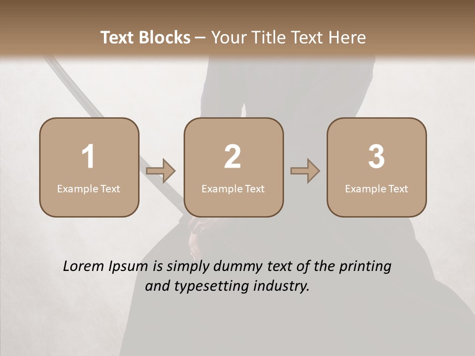 Swords Samurai Strength PowerPoint Template