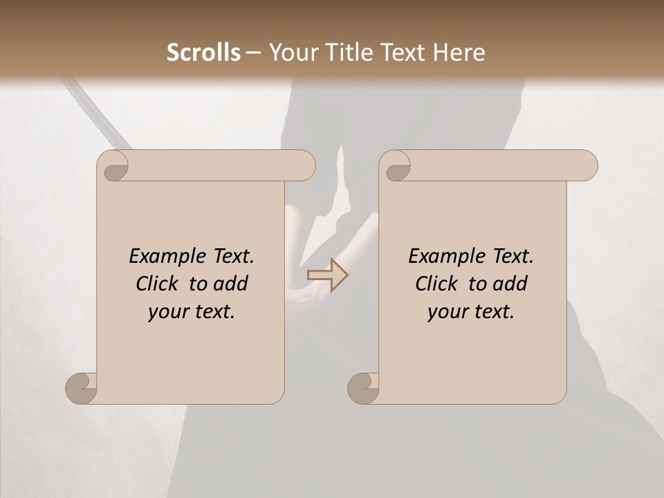 Swords Samurai Strength PowerPoint Template