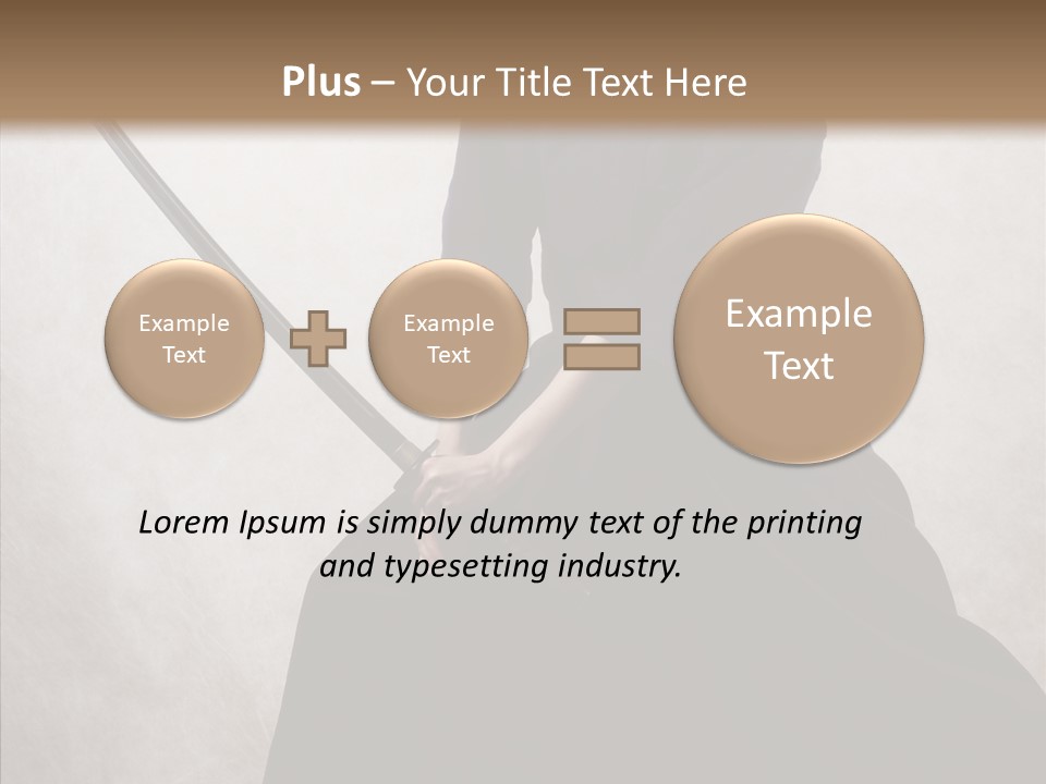 Swords Samurai Strength PowerPoint Template
