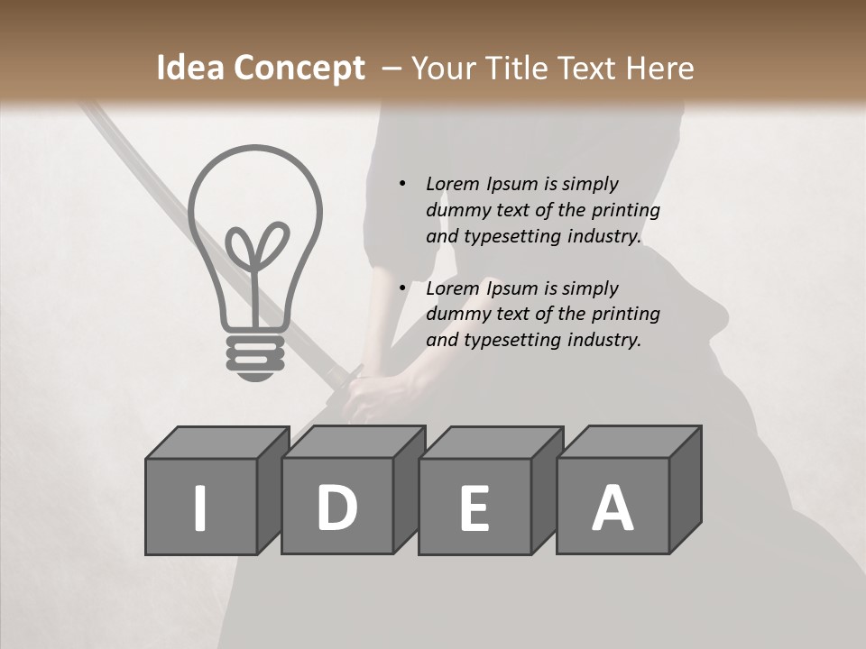 Swords Samurai Strength PowerPoint Template