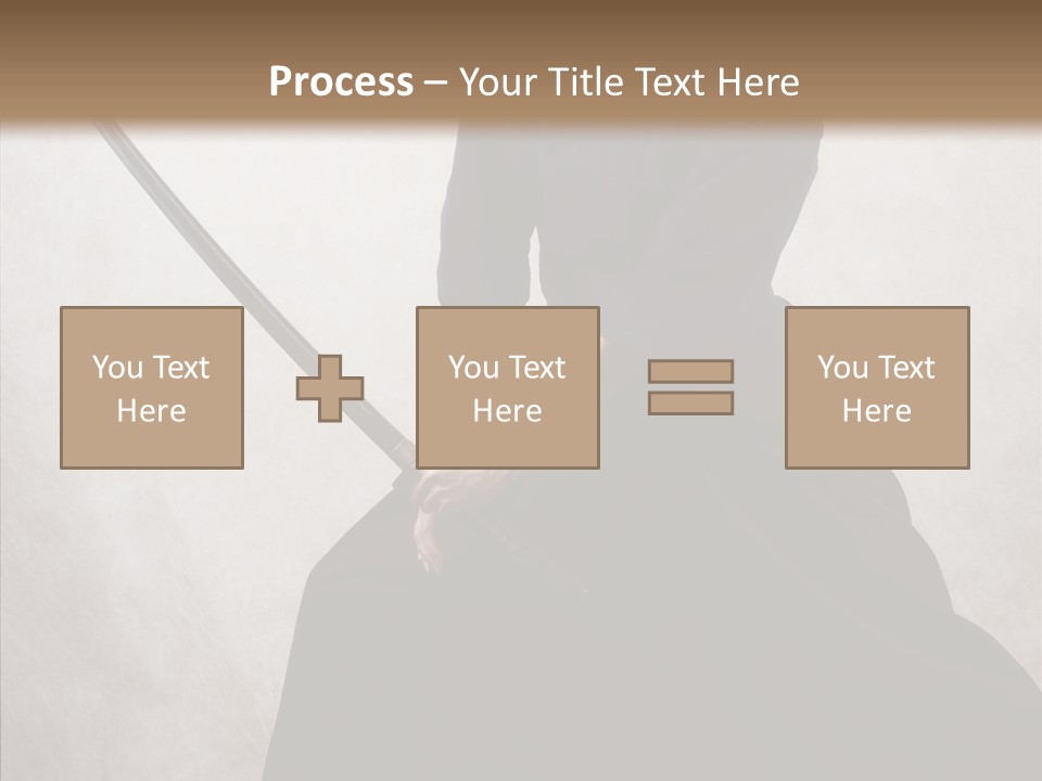 Swords Samurai Strength PowerPoint Template