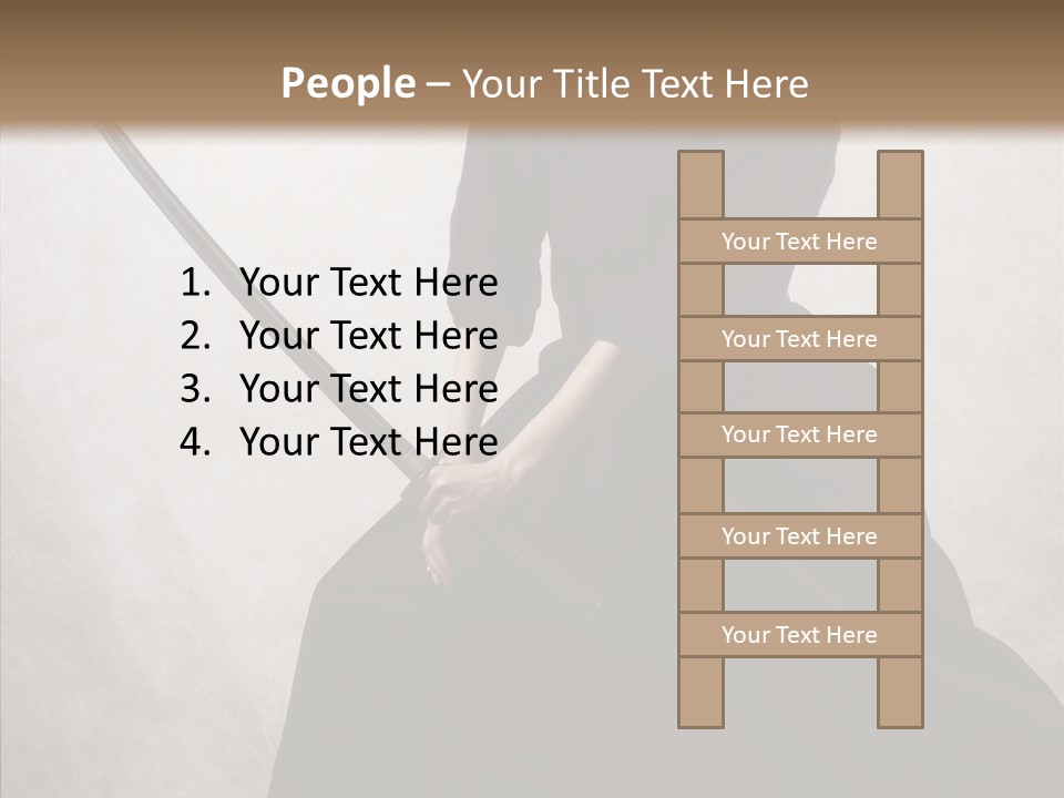 Swords Samurai Strength PowerPoint Template