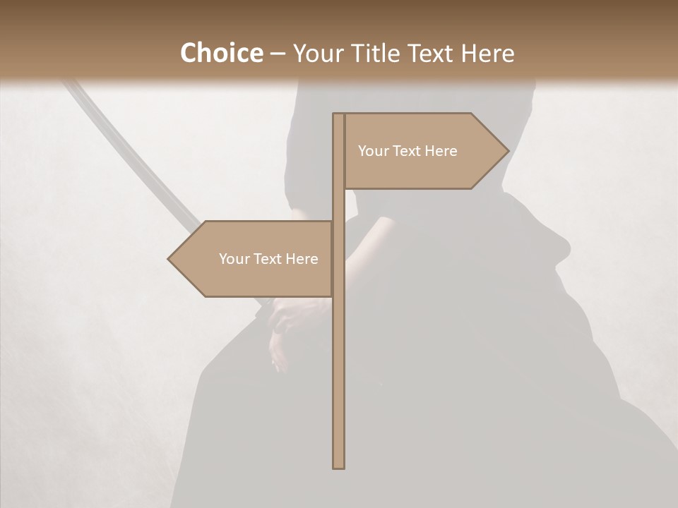 Swords Samurai Strength PowerPoint Template