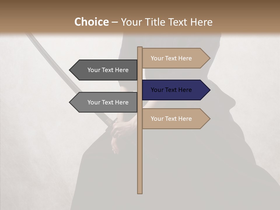 Swords Samurai Strength PowerPoint Template