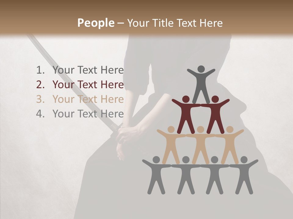 Swords Samurai Strength PowerPoint Template