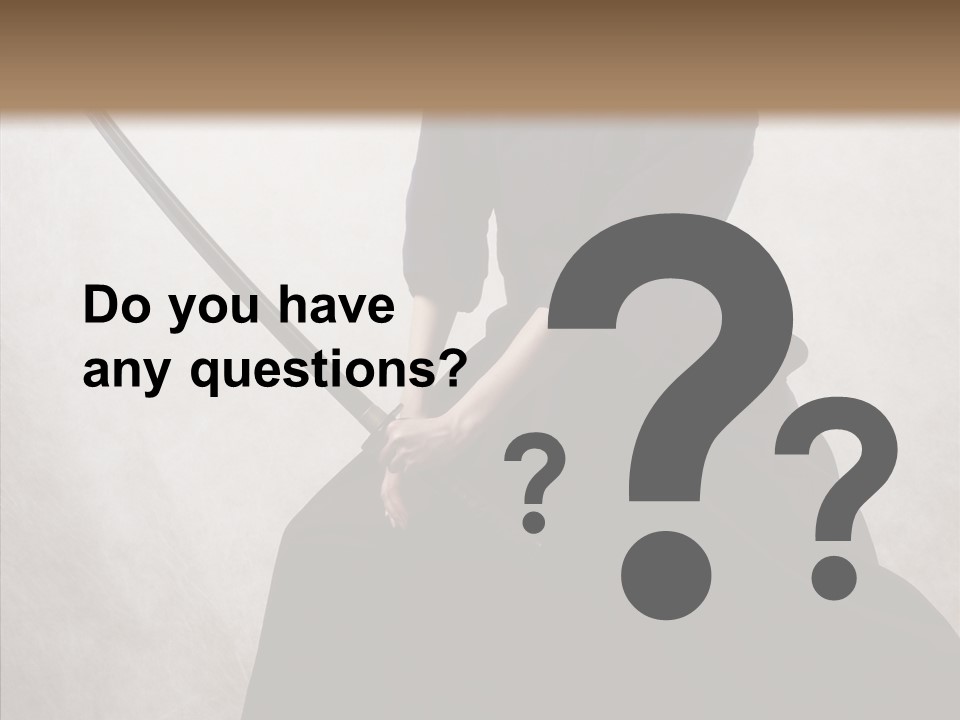 Swords Samurai Strength PowerPoint Template