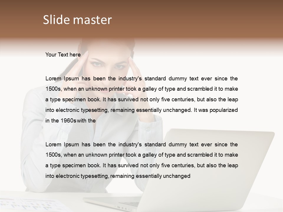 Tired Pain White PowerPoint Template