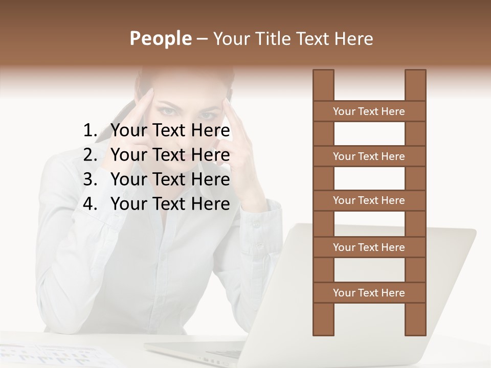 Tired Pain White PowerPoint Template