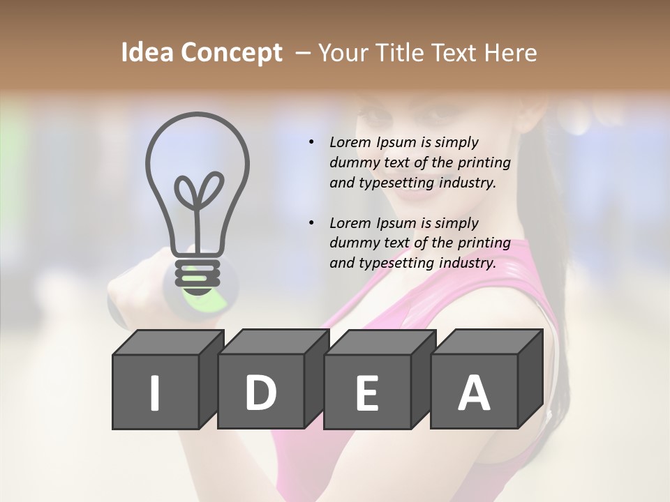 Person Bodybuilding People PowerPoint Template