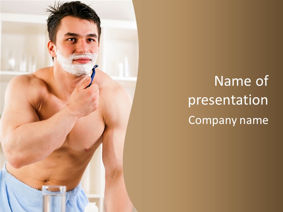 Mirror Body Masculinity PowerPoint Template