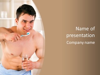 Person Mirror Morning PowerPoint Template
