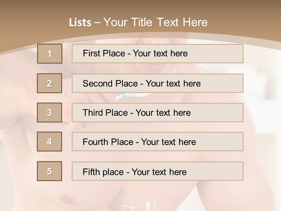 Person Mirror Morning PowerPoint Template