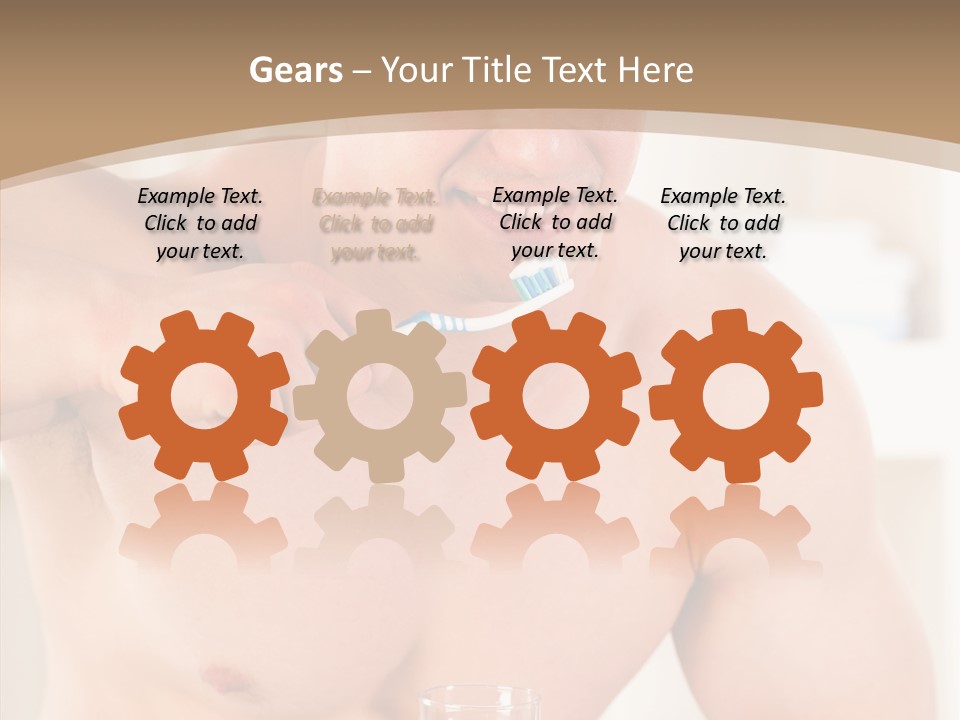 Person Mirror Morning PowerPoint Template