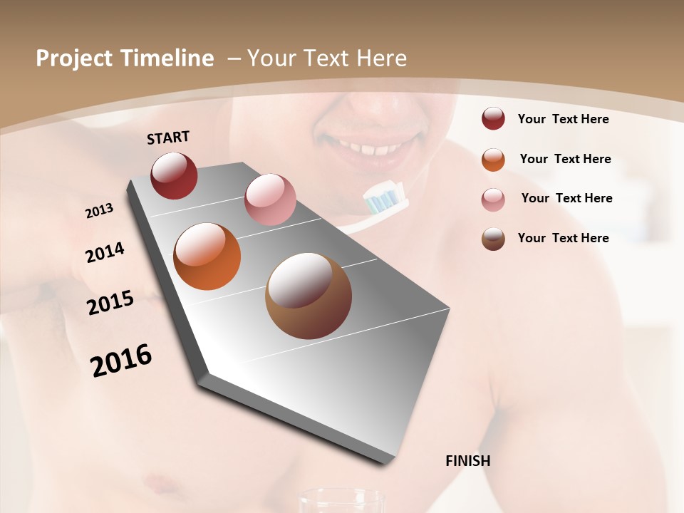 Person Mirror Morning PowerPoint Template