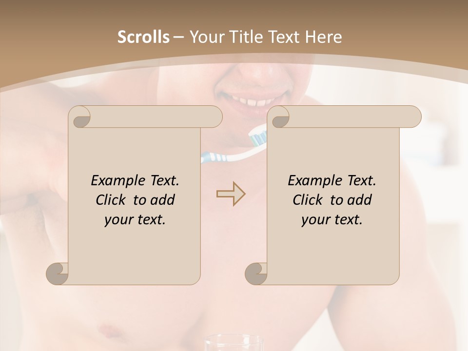 Person Mirror Morning PowerPoint Template