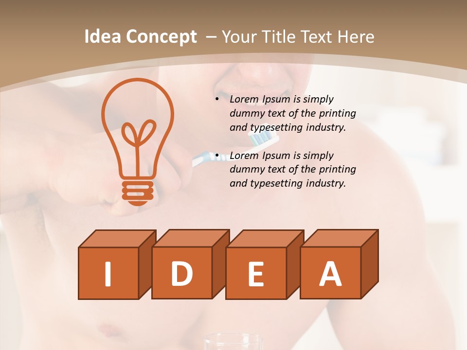 Person Mirror Morning PowerPoint Template