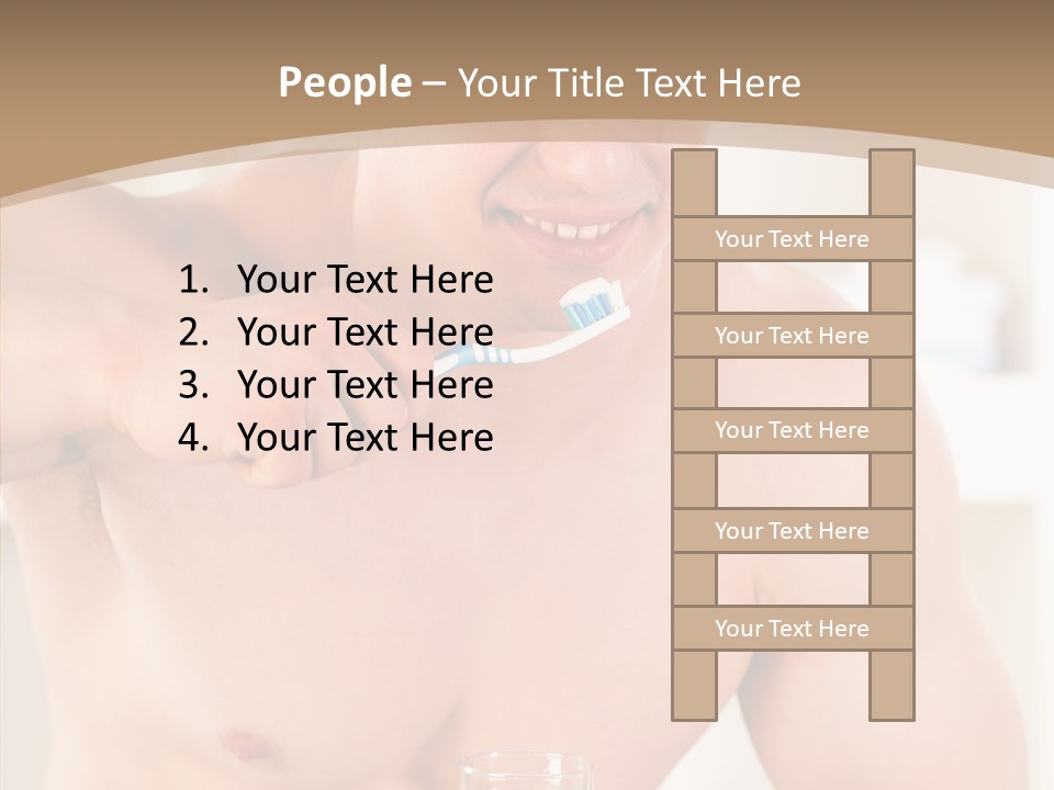 Person Mirror Morning PowerPoint Template