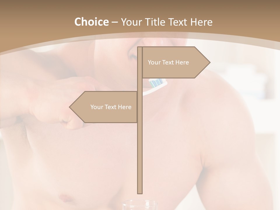 Person Mirror Morning PowerPoint Template