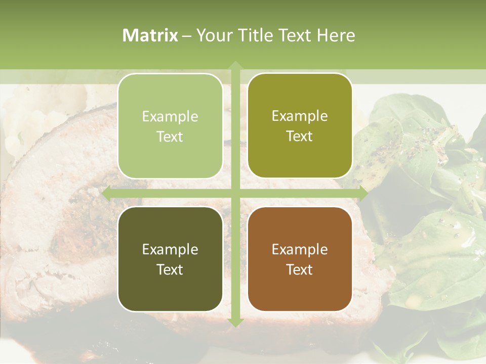 Horseradish Dinner Arugula PowerPoint Template