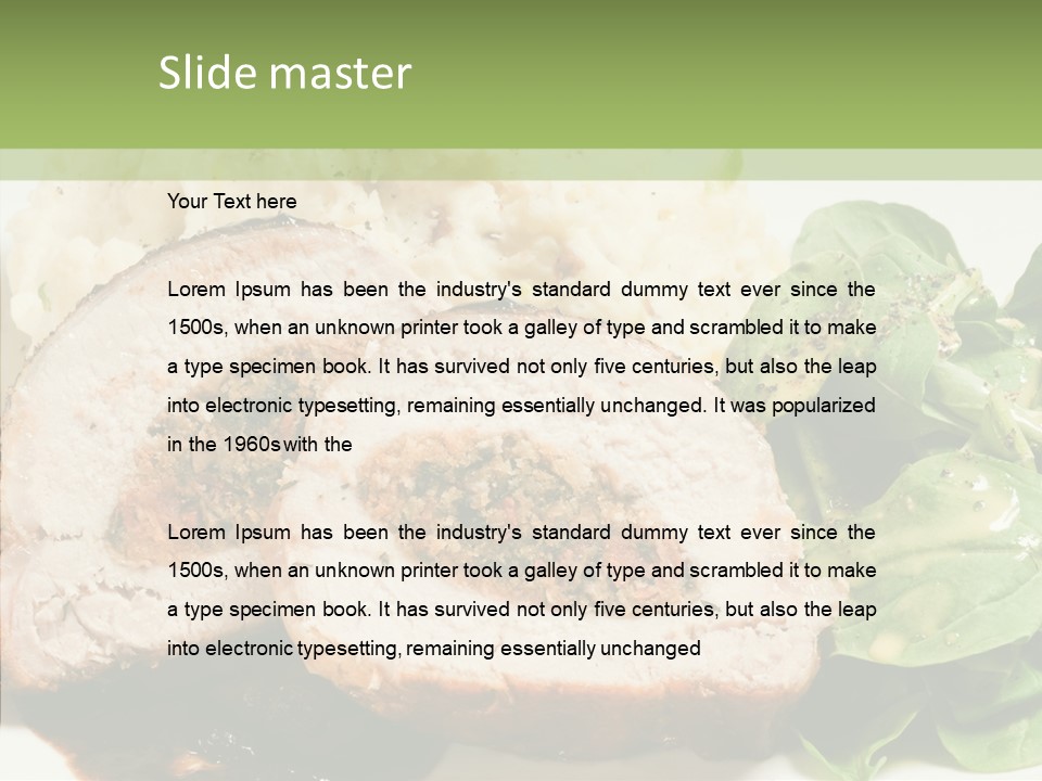 Horseradish Dinner Arugula PowerPoint Template