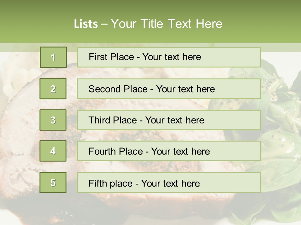 Horseradish Dinner Arugula PowerPoint Template