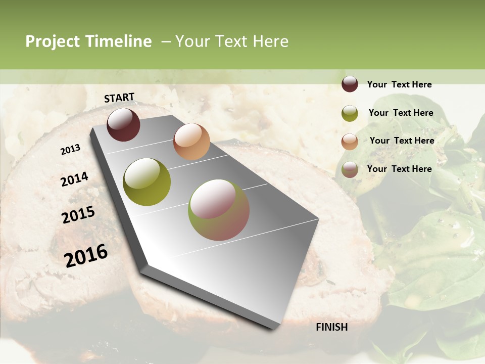 Horseradish Dinner Arugula PowerPoint Template