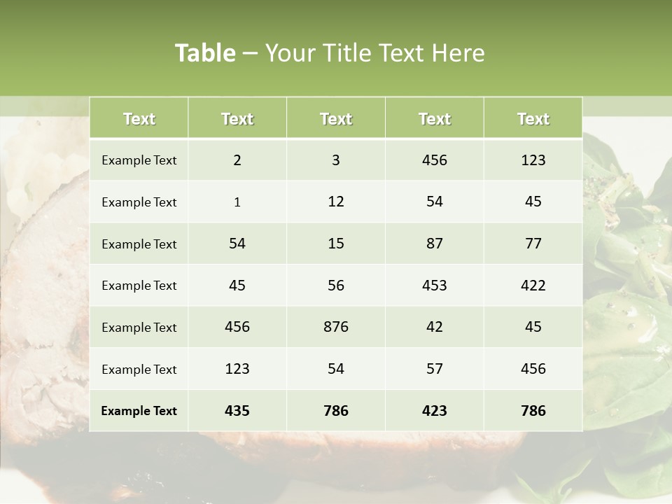 Horseradish Dinner Arugula PowerPoint Template