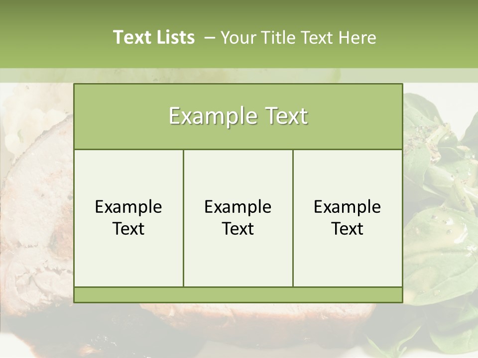 Horseradish Dinner Arugula PowerPoint Template