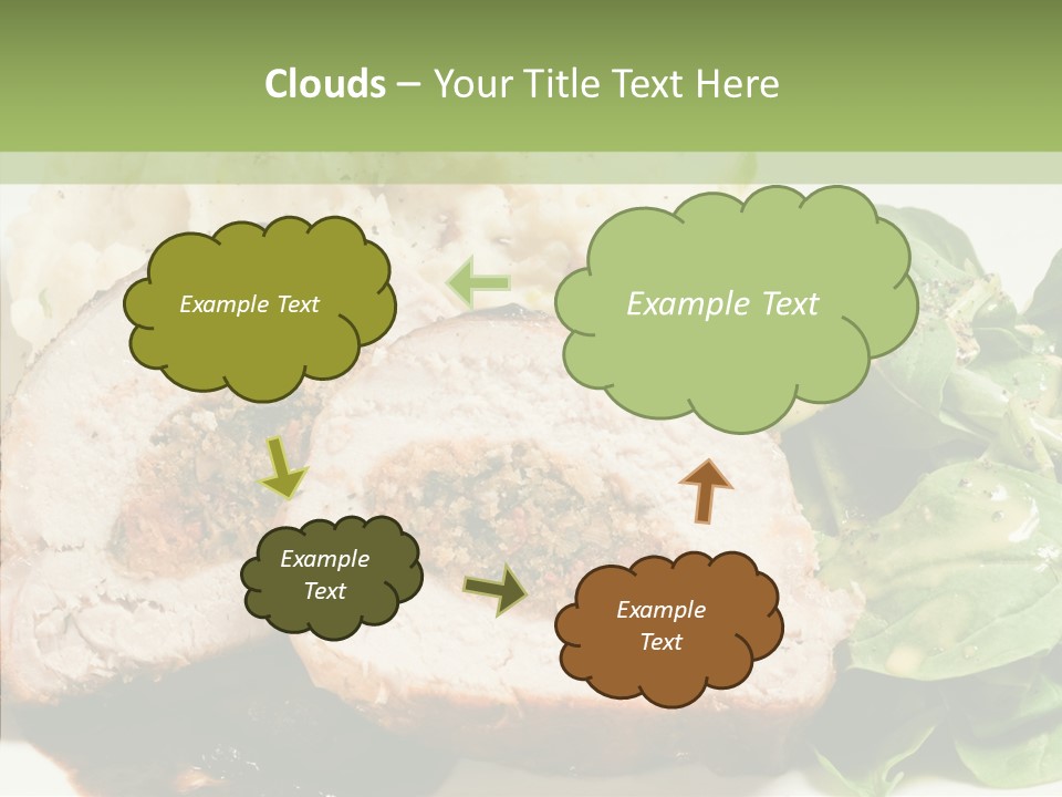 Horseradish Dinner Arugula PowerPoint Template