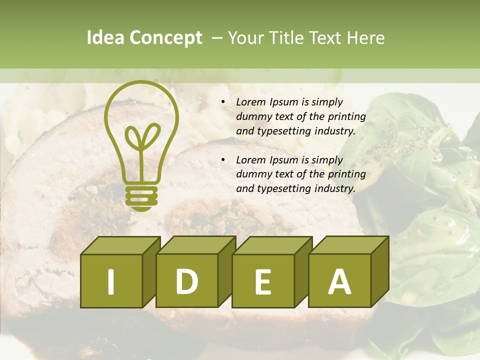 Horseradish Dinner Arugula PowerPoint Template