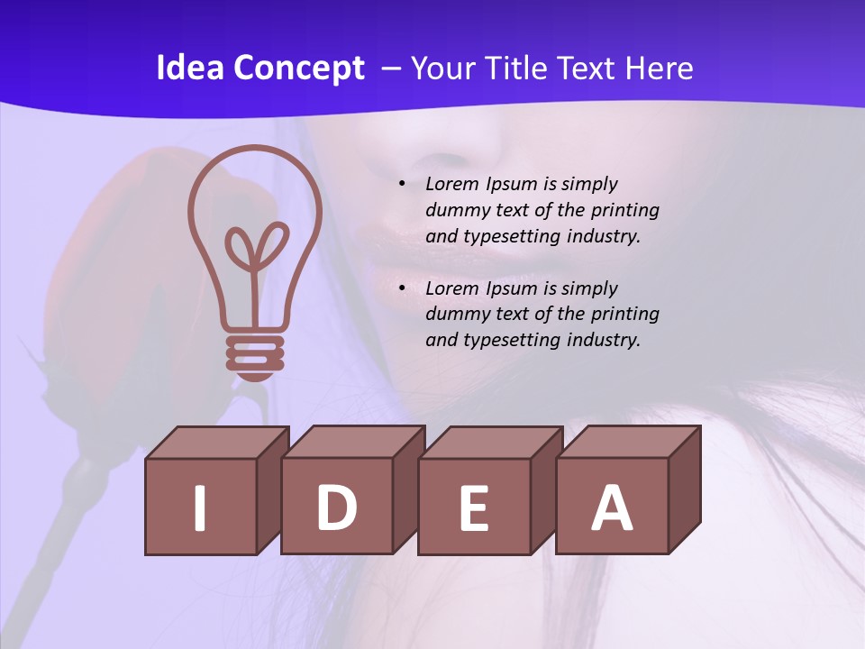 Flower Face Eyes PowerPoint Template