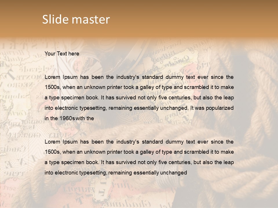 South Cartography Illustration PowerPoint Template