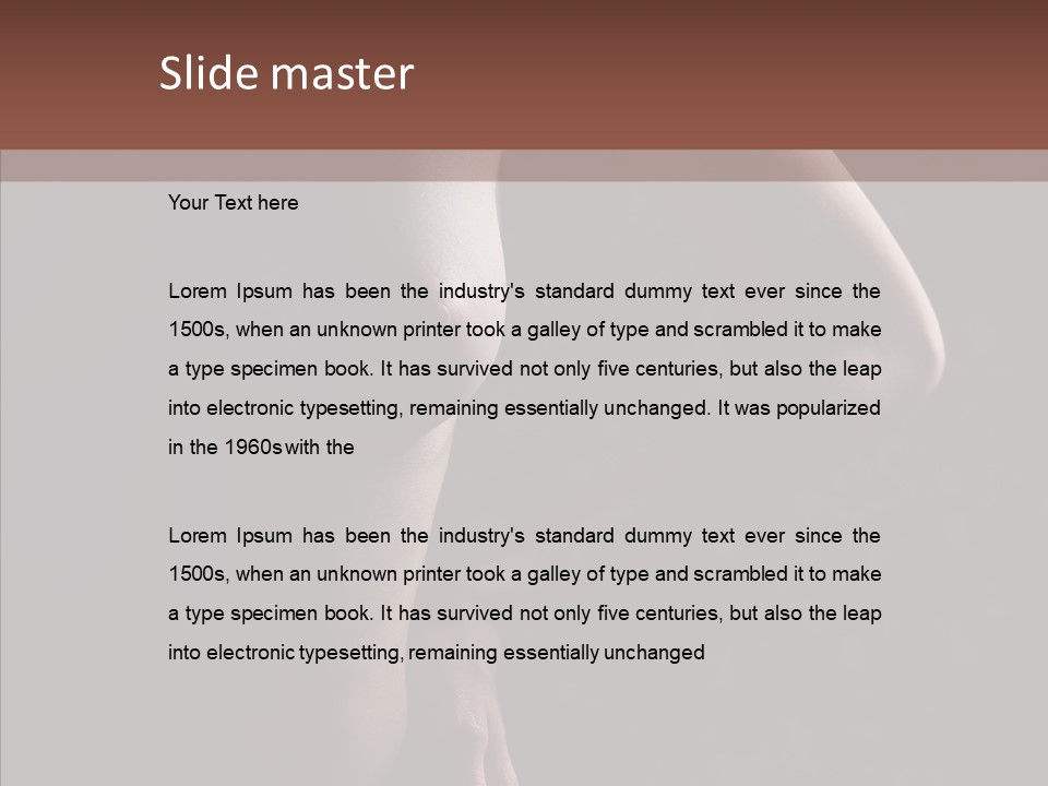 Body Naked Nipples PowerPoint Template