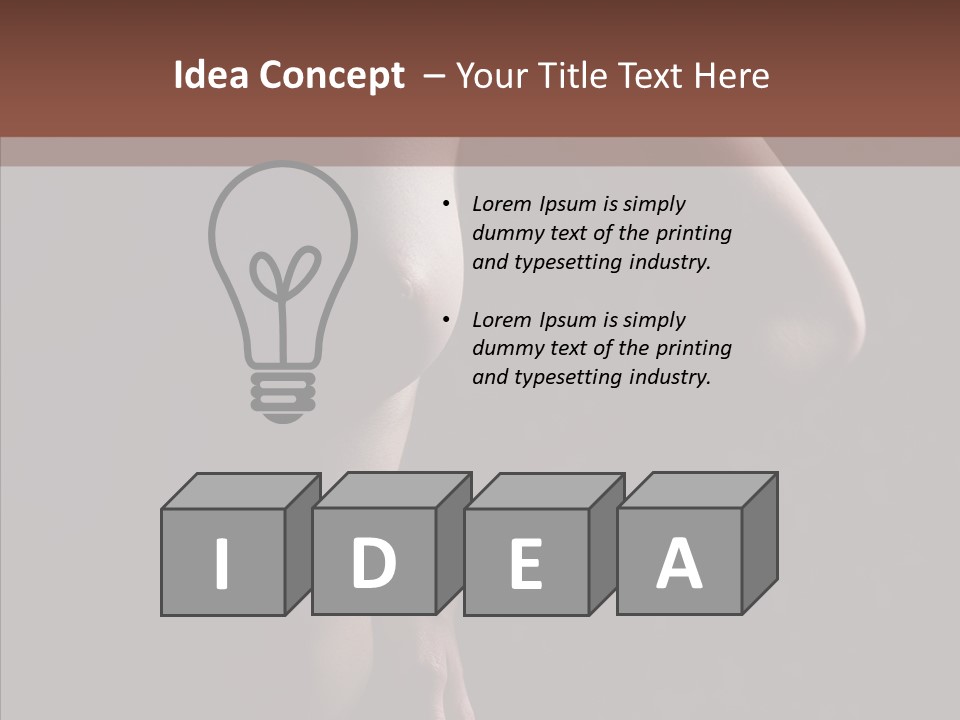 Body Naked Nipples PowerPoint Template