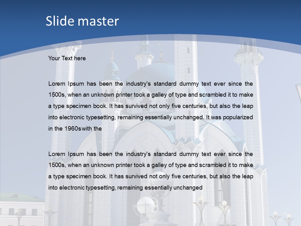 Built Arranging Tatarstan PowerPoint Template
