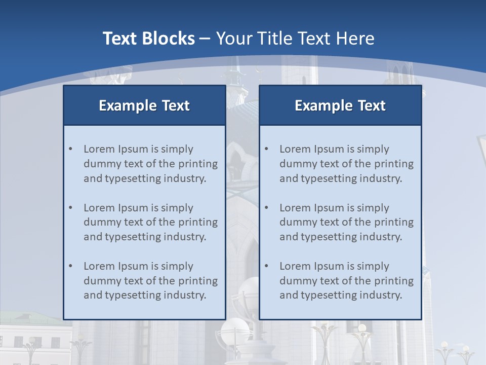 Built Arranging Tatarstan PowerPoint Template