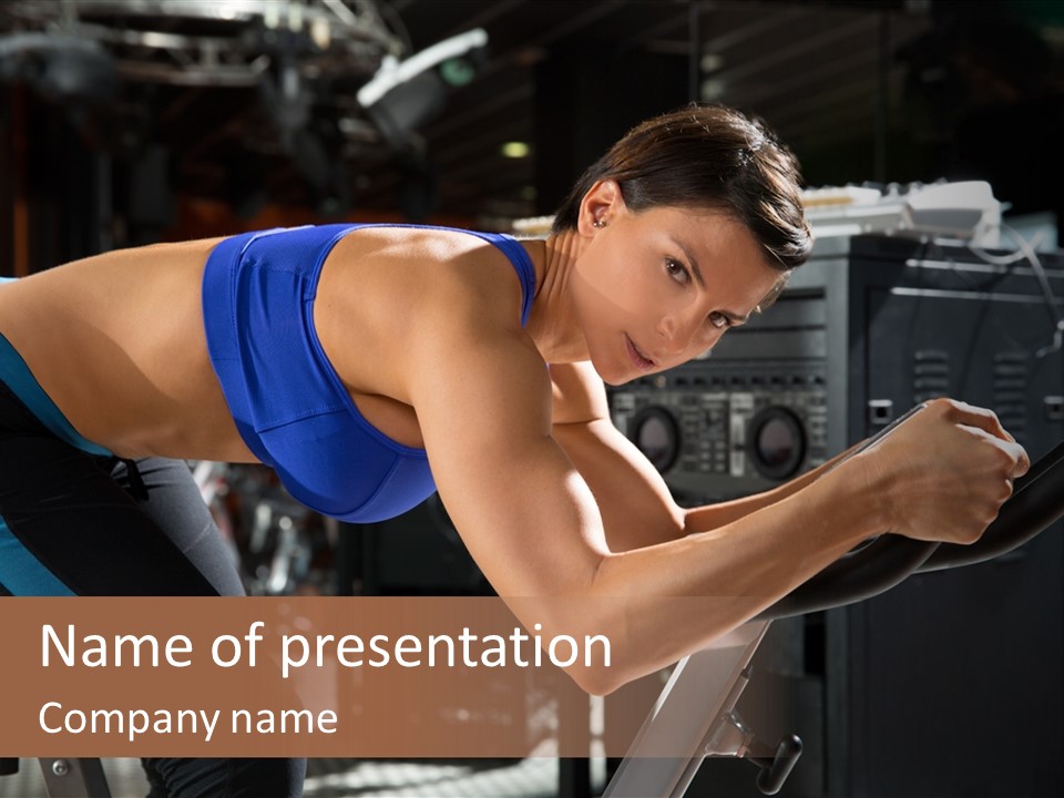 Equipment Sport Figure PowerPoint Template