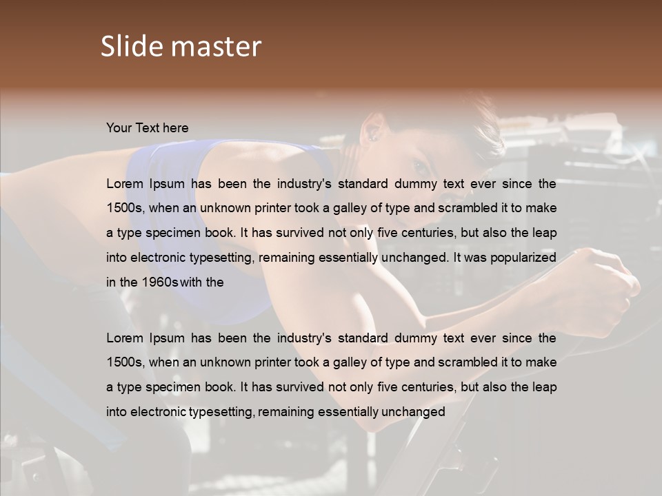 Equipment Sport Figure PowerPoint Template