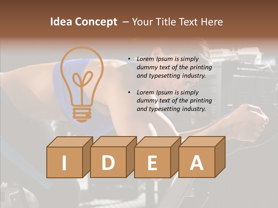 Equipment Sport Figure PowerPoint Template