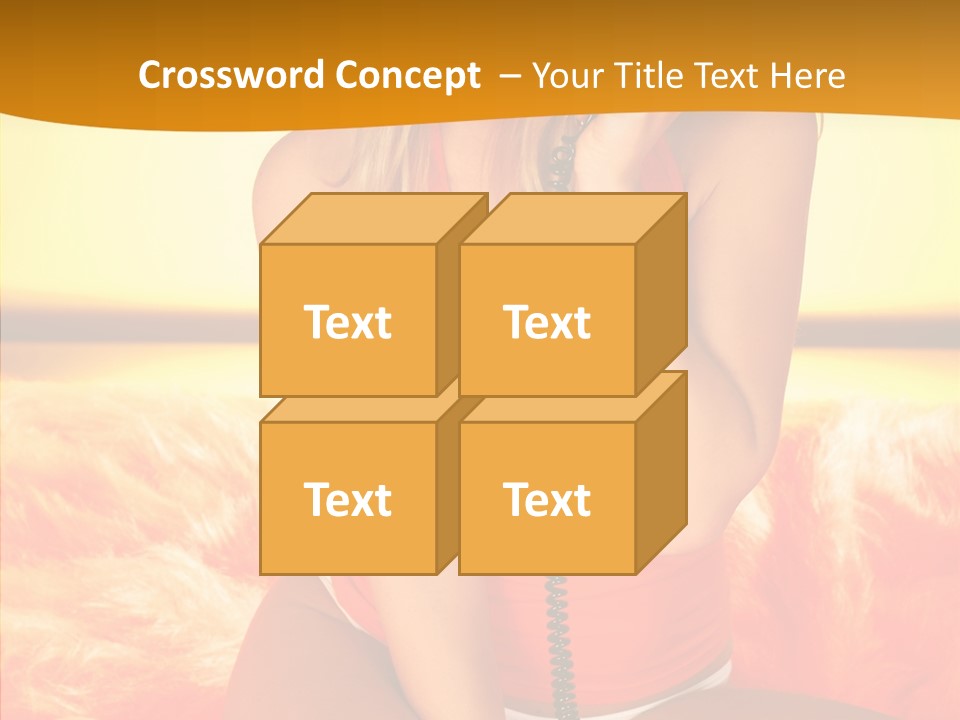 Defocus Standing Towel PowerPoint Template