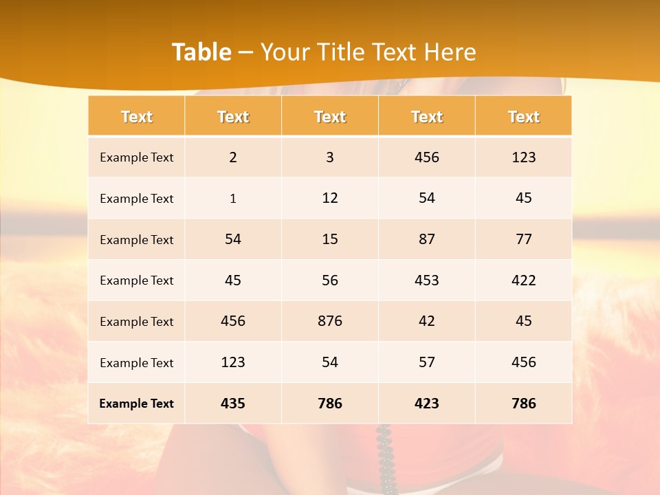 Defocus Standing Towel PowerPoint Template