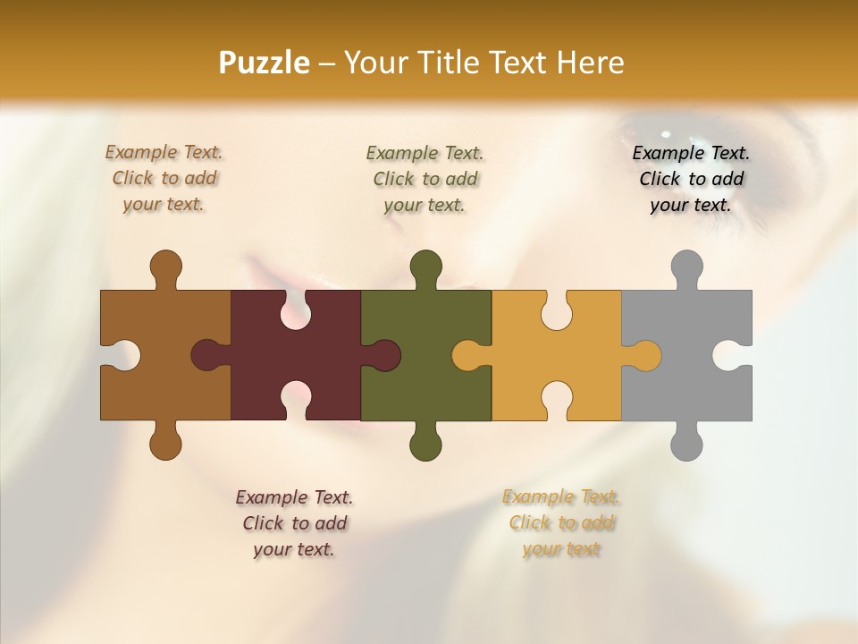 Tan Makeup Cute PowerPoint Template