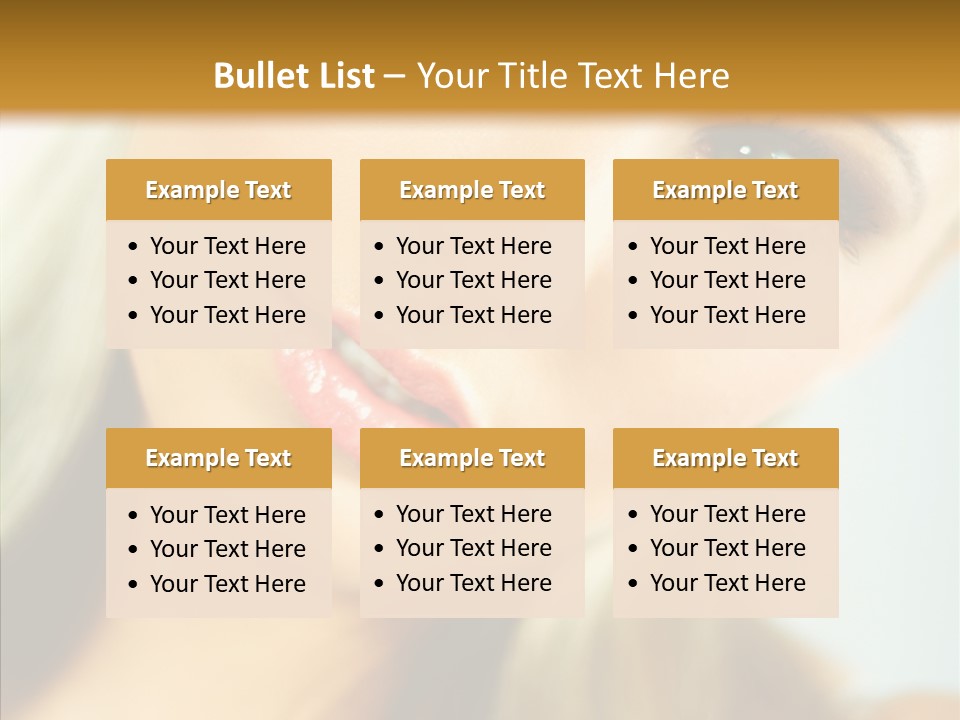 Tan Makeup Cute PowerPoint Template