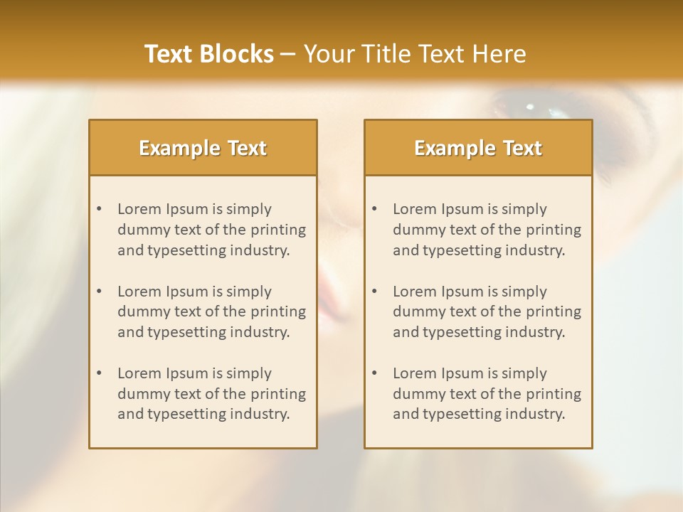 Tan Makeup Cute PowerPoint Template