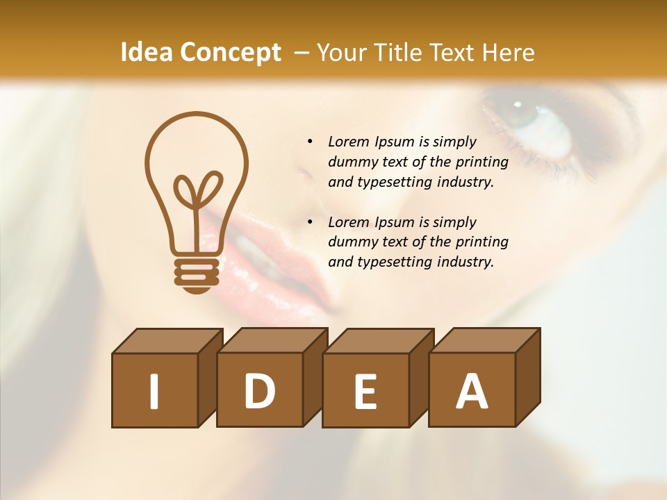 Tan Makeup Cute PowerPoint Template