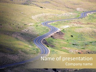 Usa Road Idaho PowerPoint Template