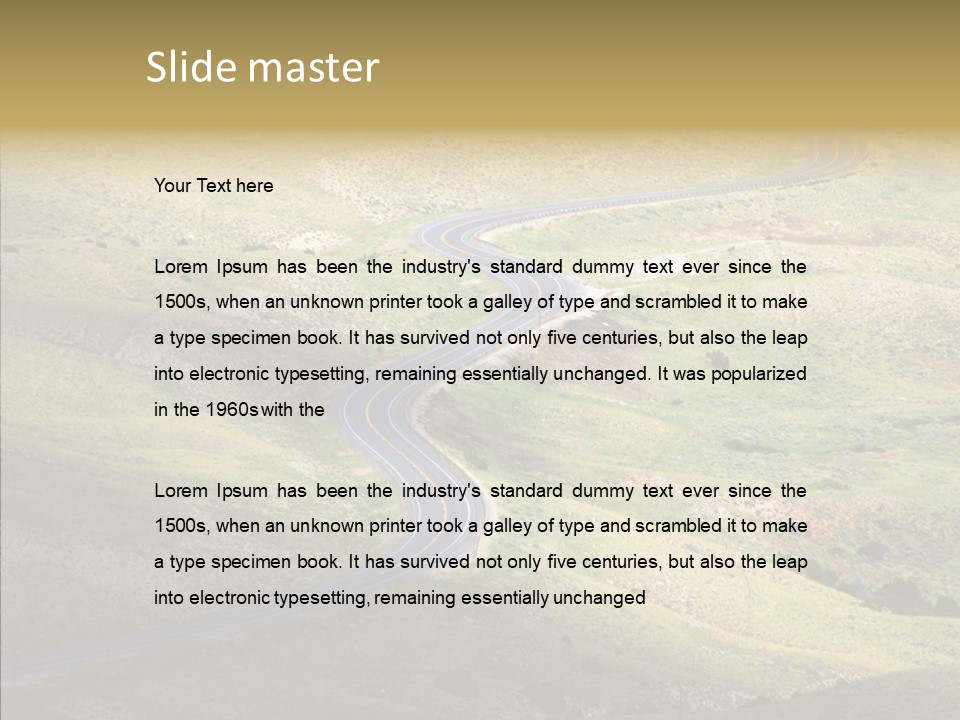 Usa Road Idaho PowerPoint Template