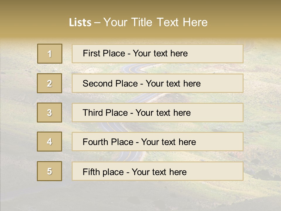 Usa Road Idaho PowerPoint Template